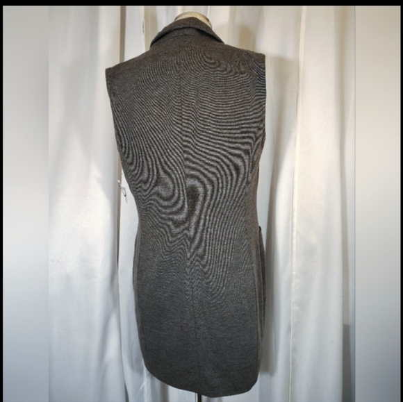 Apartment 9 TAG Sleeveless Cardigen Sweatshirt, Women New, Gray, V-Neck,BttnUp S - Picture 5 of 11